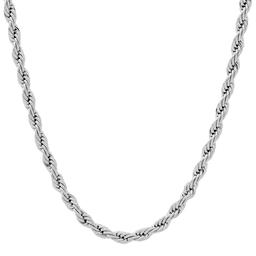 Mens Gentlemens Classics(tm) Stainless Steel Rope Chain Necklace