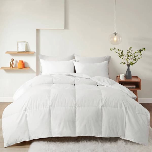 PeaceNest Heavyweight White Goose Feather Fiber Comforter