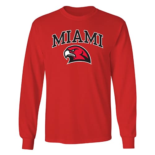 Mens Miami of Ohio Pride Mascot Long Sleeve Tee