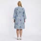 Plus Size Emma & Michele Floral Pleated Keyhole Neck A-Line Dress - image 2