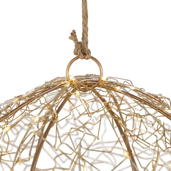 Northlight Seasonal 12in. Lighted Gold LED Wire Ball D&#233;cor
