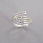 Ashley Cooper&#40;tm&#41; Silver & Crystal Pave Eternity Wrap Ring - image 1