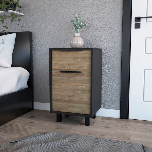 FM FURNITURE Dhaka Two-Tone Nightstand