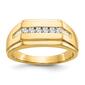 Mens Gentlemens Classics&#40;tm&#41; 14kt. Gold 6-Stone 1/4ctw. Diamond Ring - image 1