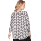 Plus Size Emaline Key Items 3/4 Sleeve Boat Neck Geometric Tee - image 2