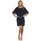 Womens MSK Split Sleeve Rhinestone Trim Double Overlay Dress - image 1