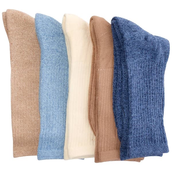 Mens Born(R) 5pr. Marled Organic Cotton Rib Crew Socks - Navy - image 