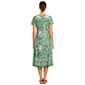 Womens Sami & Jo Short Sleeve Floral Beaded Neck A-Line Dress - image 2