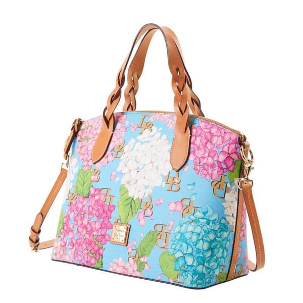 Dooney & Bourke Hydrangea Monogram Celeste Satchel