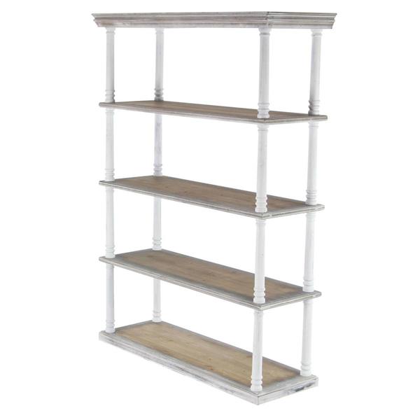 9th & Pike® Farmhouse Brown Wooden Shelving Unit