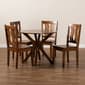 Baxton Studio Mare Walnut Brown Finished Wood 5pc. Dining Set - image 8
