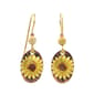 Silver Forest Warm Sunflower Drop Earrings - image 1