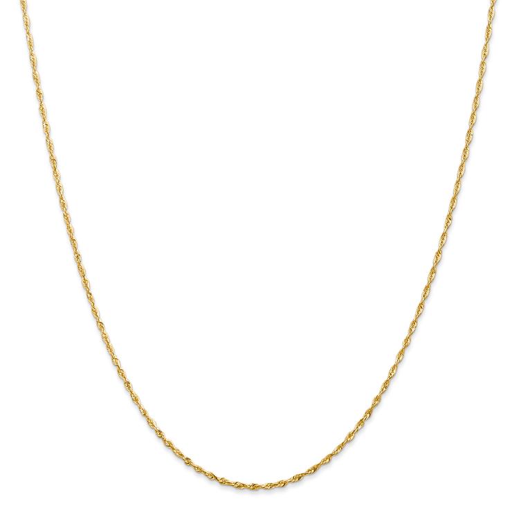 Gold Classics™ 1.5mm. Diamond Cut Extra-Light Rope Anklet