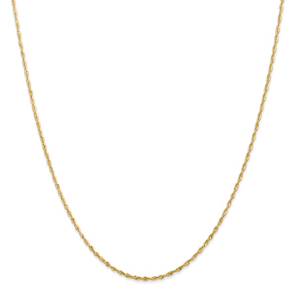Gold Classics&#8482; 1.5mm. Diamond Cut Extra-Light Rope Anklet