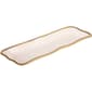Home Essentials 18x8 White Rectangle Gold Edge Serving Tray - image 1