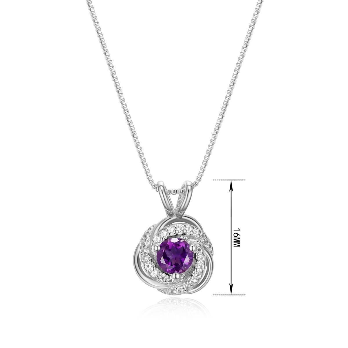 Forever Facets Amethyst Love Knot Necklace