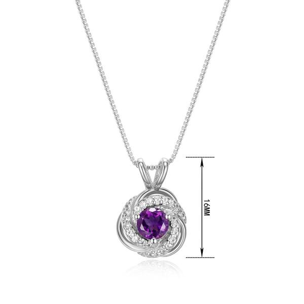 Forever Facets Amethyst Love Knot Necklace - image 