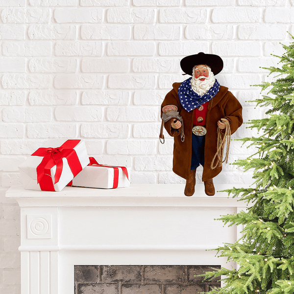 Santa''s Workshop 12in. Cowboy in Duster Claus