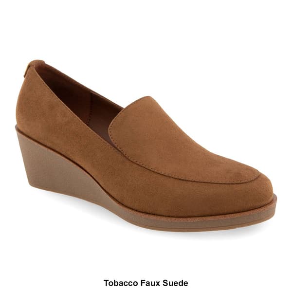 Womens Aerosoles Basil Wedged Loafers