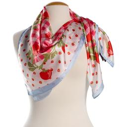 Womens Steve Madden Heart Gingham Square Scarf
