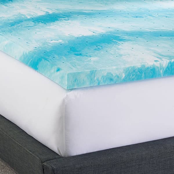 Bodipedic&#8482; 3in. Cooling Gel Swirl Memory Foam Mattress Topper