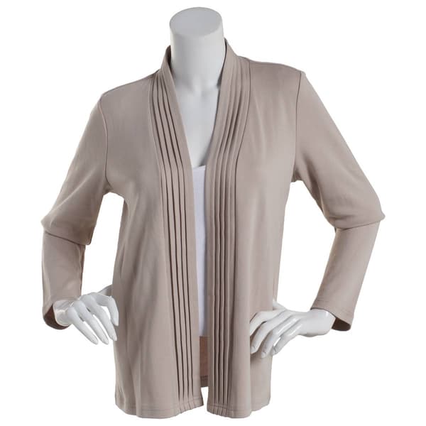 Petite Hasting & Smith Long Sleeve Pleat Front Open Cardigan