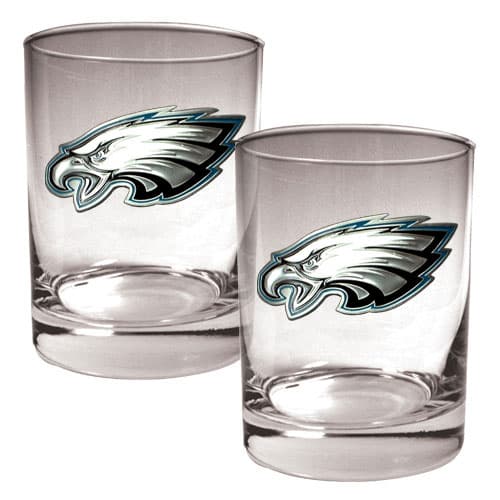 NFL Philadelphia Eagles 2pc. 14oz. Rocks Glass Set