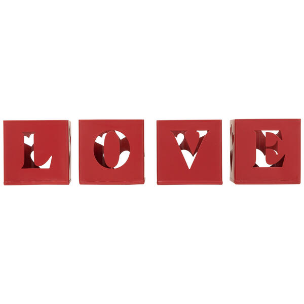 Northlight Seasonal Valentine''s Day Red Candle Holders - Set of 4 - image 