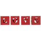 Northlight Seasonal Valentine''s Day Red Candle Holders - Set of 4 - image 1