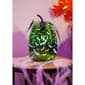 Evergreen LED Lime Green Glass Bats Pumpkin - image 1