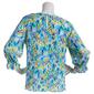 Womens Floral & Ivy 3/4 Sleeve Round Neck Muted Floral Blouse - image 2