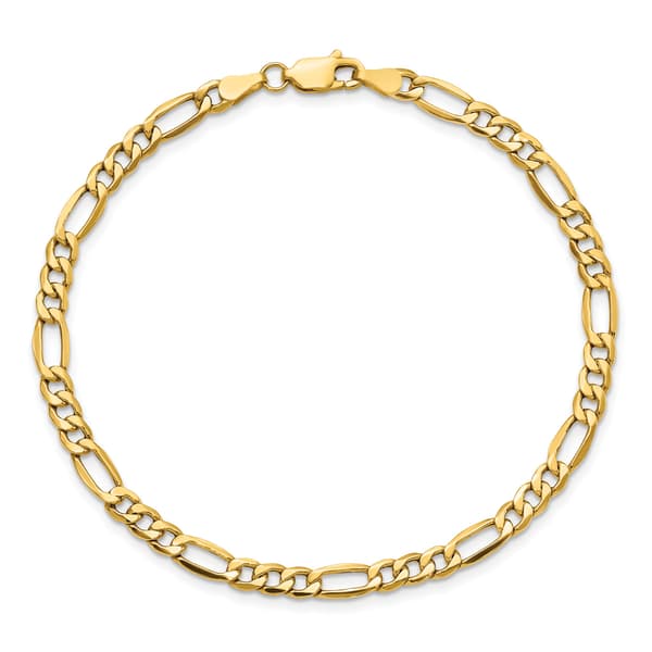 Gold Classics(tm) 4.40mm. 14k Semi Solid Figaro Bracelet - image 