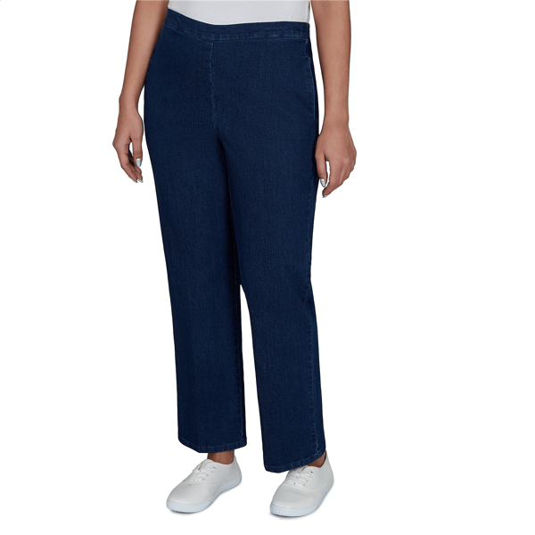 Womens Alfred Dunner Tuscany Pull On Jeans - Short Length