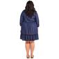 Plus Size Mlle Gabrielle Faux Denim Babydoll Shirtdress - image 2