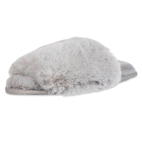 Womens Jessica Simpson High Plush Bunny Fur Slippers