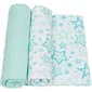 MiracleWare(R) Swaddle Blankets - Aqua Stars - image 1