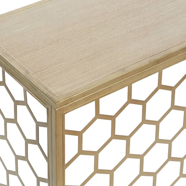 9th & Pike® Gold Metal Contemporary Console Table