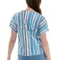 Petite Zac & Rachel Short Sleeve Stripe Button Front Blouse - image 3