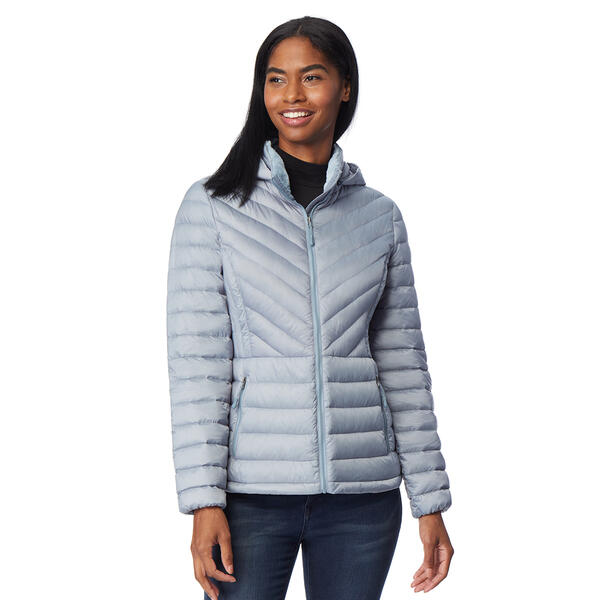 Womens 32 Degrees Packable Jacket with Faux Fur Collar - image 