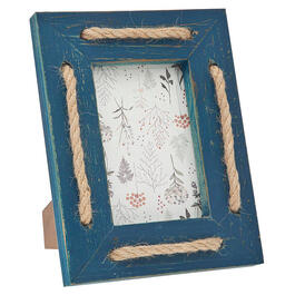 Blue Wash Rope Accent Frame - 4x6