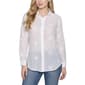Womens NY Collection Long Sleeve Button Down With All Over Star - image 1