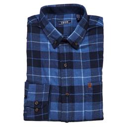 Mens IZOD® Long Sleeve Stratton Flannel Shirt - True Navy