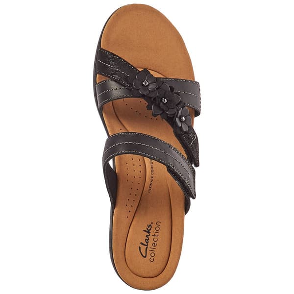 Womens Clarks® Laurieann Rose Black Sandals