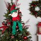 Northlight 16in. Plush Red & Green Elf Christmas Tree Topper - image 3