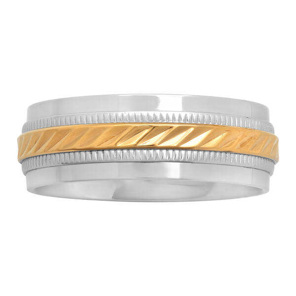 Mens Endless Affection&#40;tm&#41; Gold/Silver-Tone Stainless Steel Ring - image 