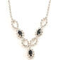 Rosa Rhinestones Jet Drop Y-Necklace - image 1