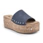 Womens White Mountain Diligent Denim Platform Sandals - image 1