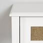 South Shore Balka White and Faux Printed Rattan End Table - image 6