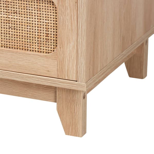 Baxton Studio Elsbeth Oak Brown Wood 5-Drawer Storage Cabinet