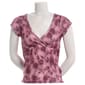 Juniors Madden Girl Cap Sleeve Plush Waffle Surplus Top - Wine - image 1
